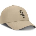 casquette-courbee-beige-ajustable-avec-logo-marron-club-structured-uv-poly-ripstop-chicago-white-sox-mlb-nike