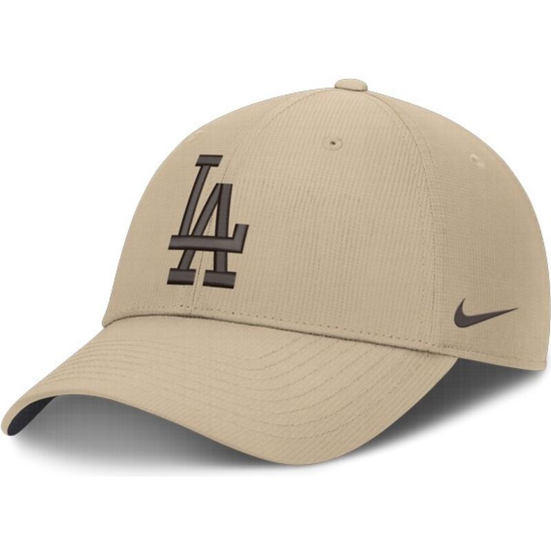 casquette-courbee-beige-ajustable-avec-logo-marron-club-structured-uv-poly-ripstop-los-angeles-dodgers-mlb-nike casquette-courbee-beige-ajustable-avec-logo-marron-club-structured-uv-poly-ripstop-los-angeles-dodgers-mlb-nike