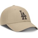 casquette-courbee-beige-ajustable-avec-logo-marron-club-structured-uv-poly-ripstop-los-angeles-dodgers-mlb-nike