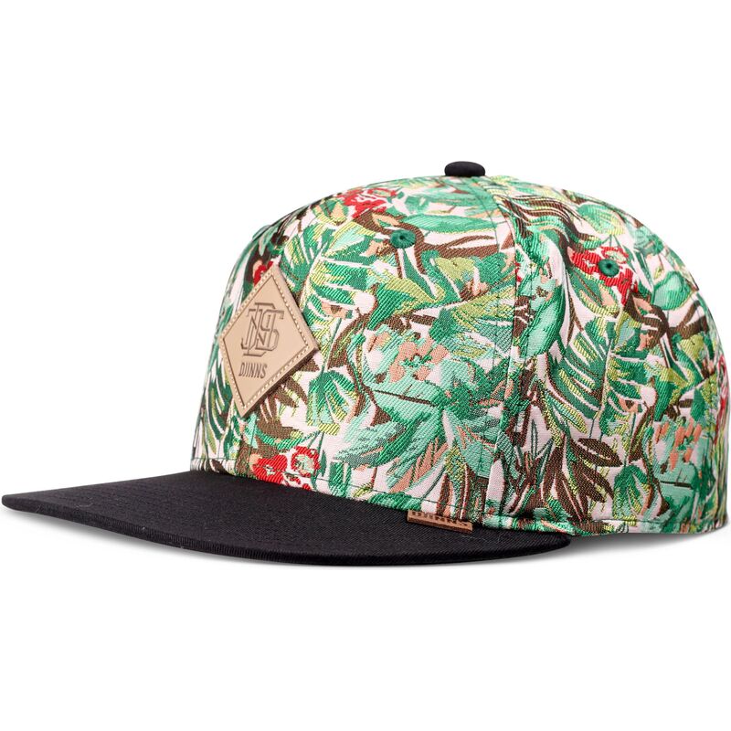 cappello-piatto-verde-snapback-woven-jungle-di-djinns