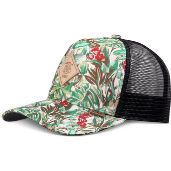 Cappello curvo verde snapback HFT Woven Jungle di Djinns