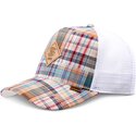 casquette-trucker-multicolore-hft-patch-check-turquoise-djinns