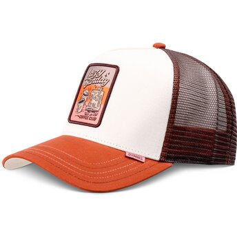 Cappello curvo marrone snapback HFT LSCC Funky Patch di Djinns