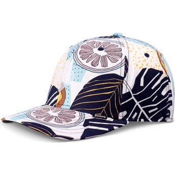Cappello curvo blu snapback TrueFit Aloha Blue di Djinns
