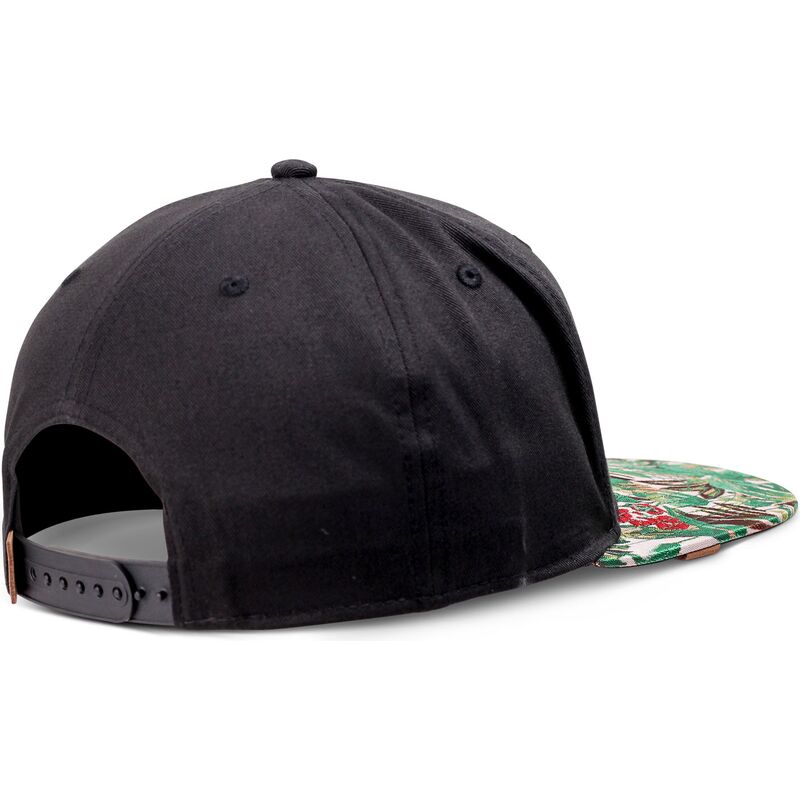 mutzen-flach-schwarz-snapback-woven-jungle-rev-von-djinns