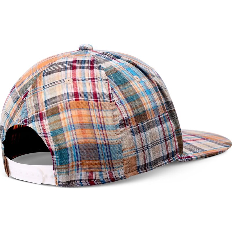 mutzen-flach-mehrfarbig-snapback-patch-check-turquioise-von-djinns