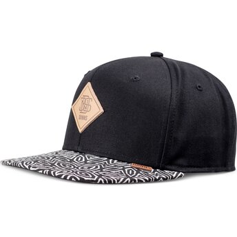 Cappello piatto nero snapback Gothic Freestyle Rev di Djinns