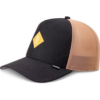 Cappello curvo nero snapback HFT FineFine Mesh di Djinns