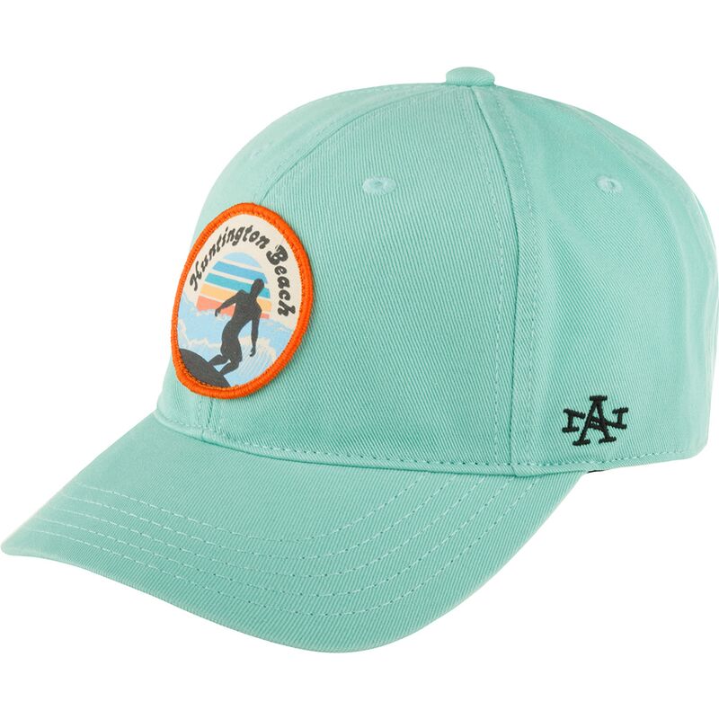 cappello-curvo-verde-cinghia-regolabile-hepcat-dei-huntington-beach-di-american-needle
