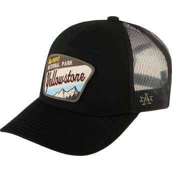 Mützen gebogen schwarz snapback Valin der Yellowstone National Park von American Needle