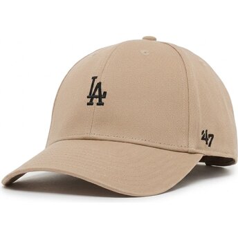 Cappello curvo beige cinghia regolabile MVP Base Runner Legend dei Los Angeles Dodgers MLB di 47 Brand
