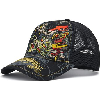 Mützen gebogen schwarz snapback Crawling von Ed Hardy