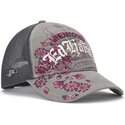 cappello-curvo-grigio-snapback-floral-tattoo-city-vintage-wash-di-ed-hardy