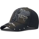 casquette-courbee-noire-ajustable-storming-rose-washed-ed-hardy
