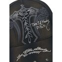 casquette-courbee-noire-ajustable-storming-rose-washed-ed-hardy