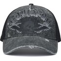 cappello-curvo-grigio-snapback-flaming-gothic-skull-washed-di-ed-hardy