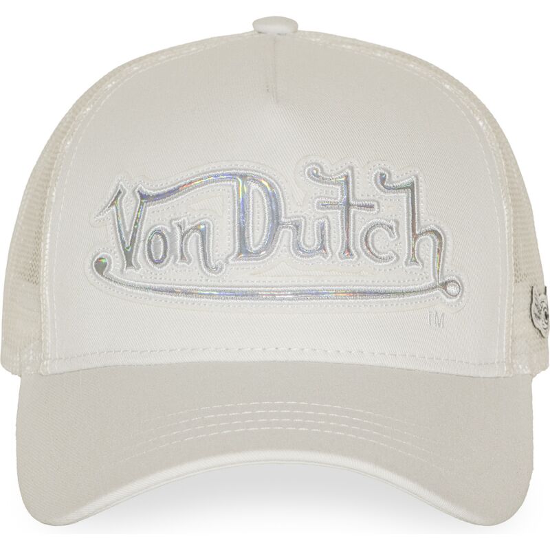 cappello-curvo-crema-snapback-rainbow-di-von-dutch