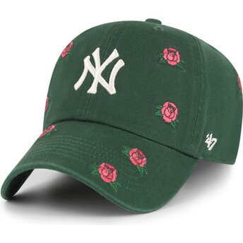 Casquette courbée verte ajustable Clean Up Scatter New York Yankees MLB 47 Brand