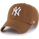 casquette-courbee-marron-ajustable-clean-up-pinecone-new-york-yankees-mlb-47-brand