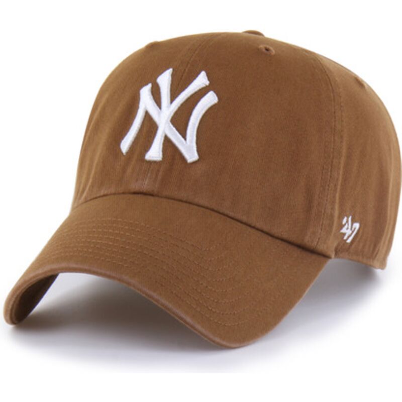 mutzen-gebogen-braun-verstellbares-band-clean-up-pinecone-der-new-york-yankees-mlb-von-47-brand