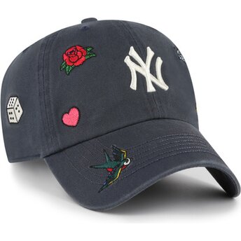 Casquette courbée bleue marine ajustable Clean Up Multi Scatter New York Yankees MLB 47 Brand