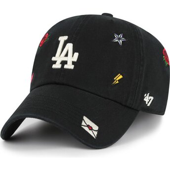 Casquette courbée noire ajustable Clean Up Multi Scatter Los Angeles Dodgers MLB 47 Brand