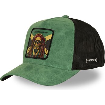 Mützen gebogen grün snapback Reggae Legend STA1 REG Bob Marley Famous von Capslab