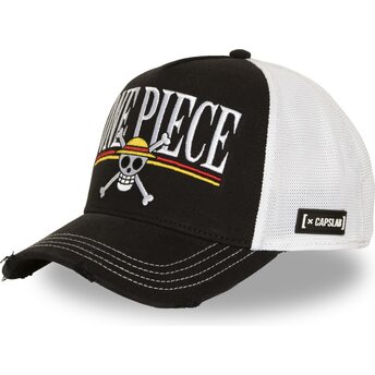 Mützen gebogen schwarz snapback OP8 Strohhut-Piraten One Piece von Capslab