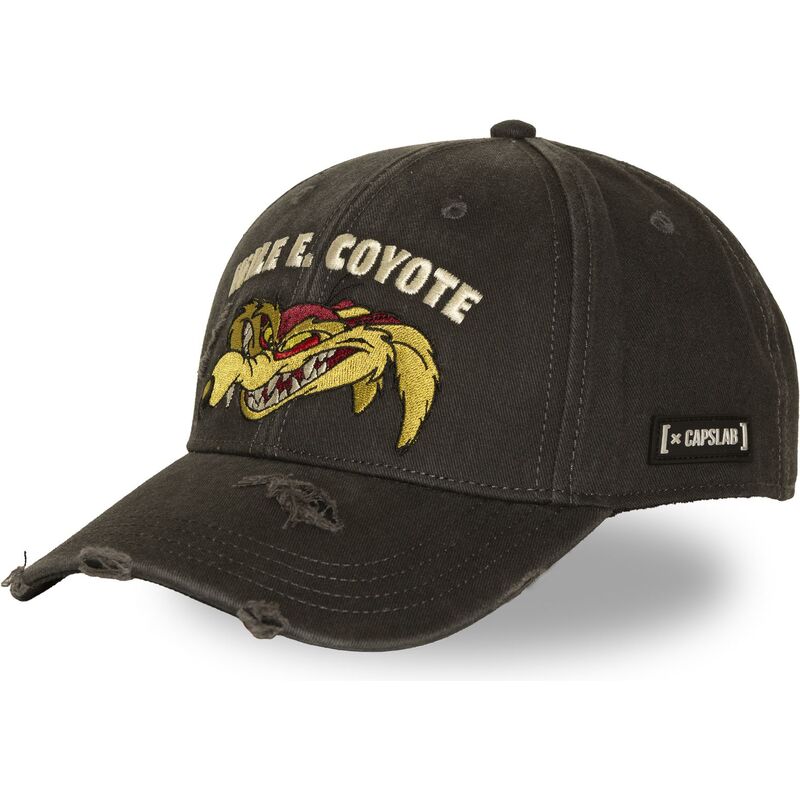 cappello-curvo-nero-snapback-loo14-coy-coyote-looney-tunes-di-capslab