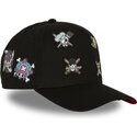 cappello-curvo-nero-snapback-op8-fla-pirati-di-cappello-di-paglia-one-piece-di-capslab