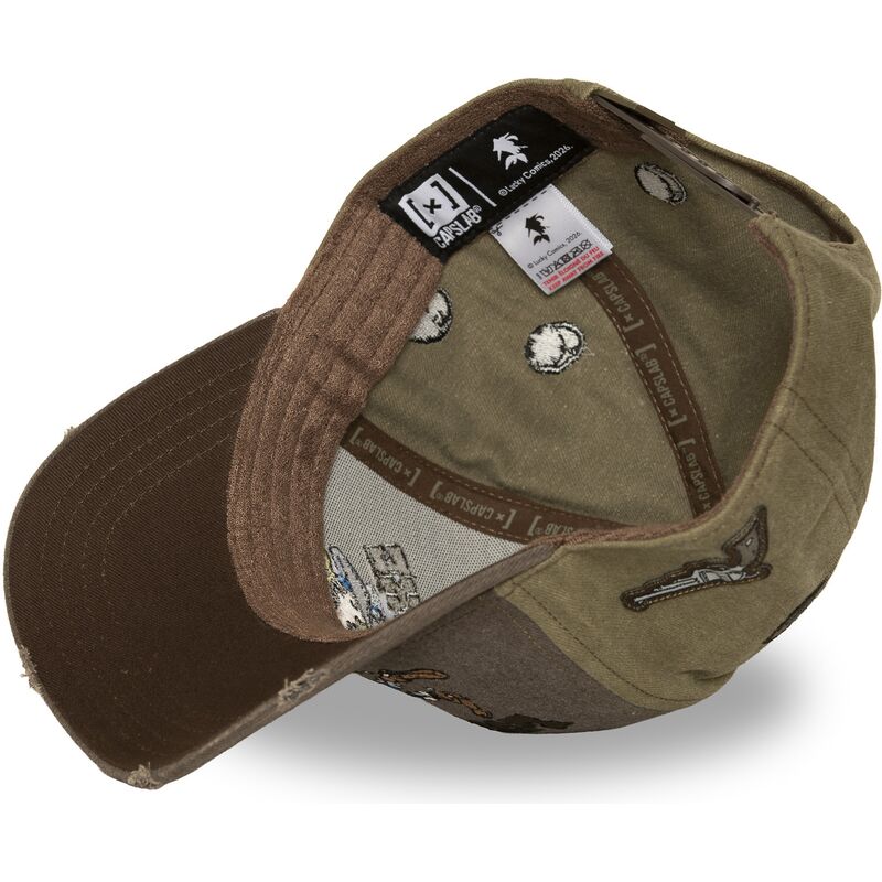 cappello-curvo-marrone-snapback-lck4-luc-lucky-luke-di-capslab