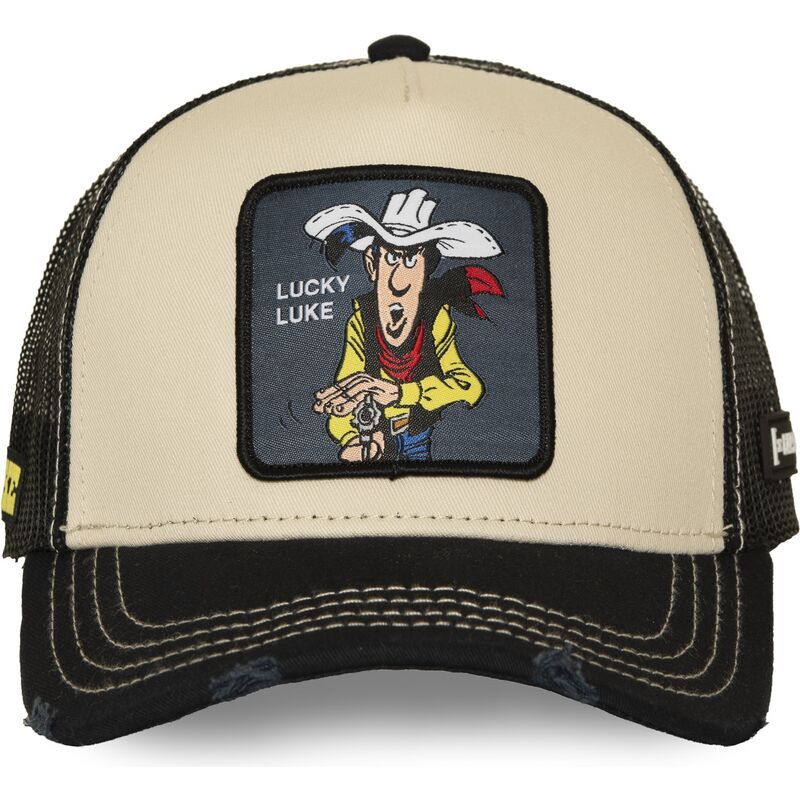 cappello-curvo-beige-snapback-lck4-cow-lucky-luke-di-capslab