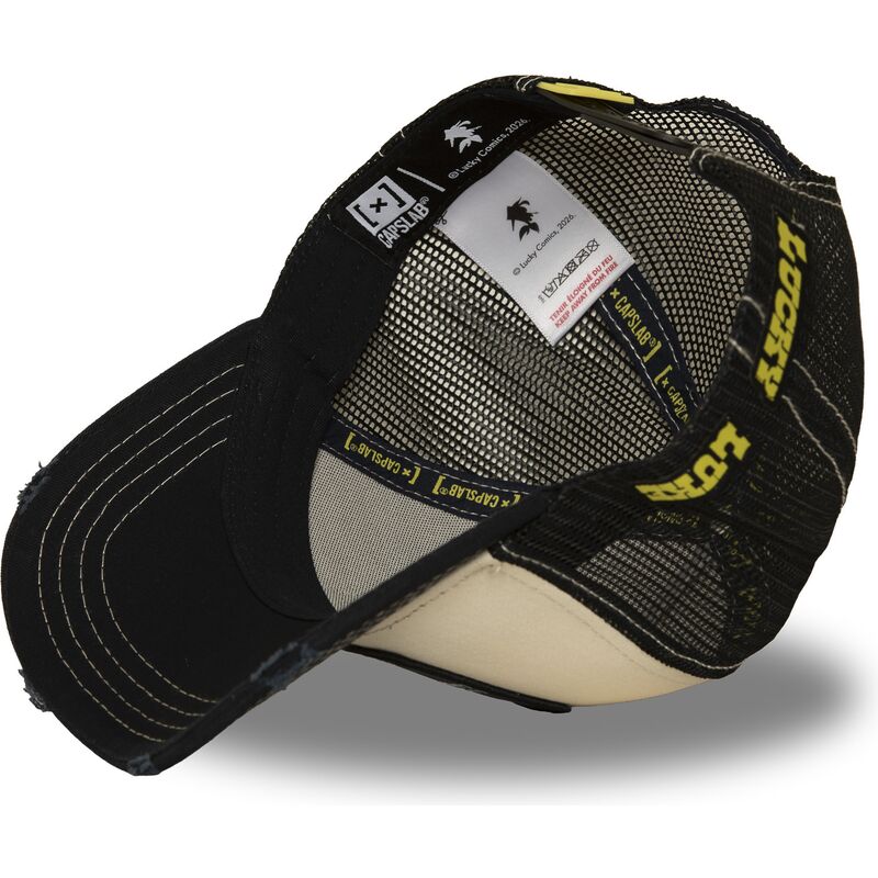 casquette-trucker-beige-et-noire-lucky-luke-lck4-cow-capslab casquette-trucker-beige-et-noire-lucky-luke-lck4-cow-capslab