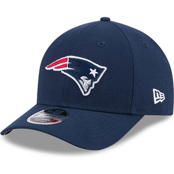 Cappello curvo blu marino snapback 9FORTY M-Crown Team dei New England Patriots NFL di New Era