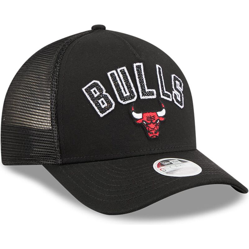 casquette-trucker-noire-9forty-m-crown-a-frame-pomp-chicago-bulls-nba-new-era
