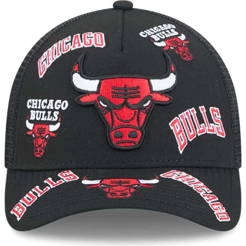 casquette-trucker-noire-9forty-m-crown-a-frame-all-over-chicago-bulls-nba-new-era