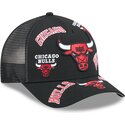 casquette-trucker-noire-9forty-m-crown-a-frame-all-over-chicago-bulls-nba-new-era