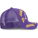 cappello-curvo-viola-snapback-9forty-m-crown-a-frame-all-over-dei-los-angeles-lakers-nba-di-new-era