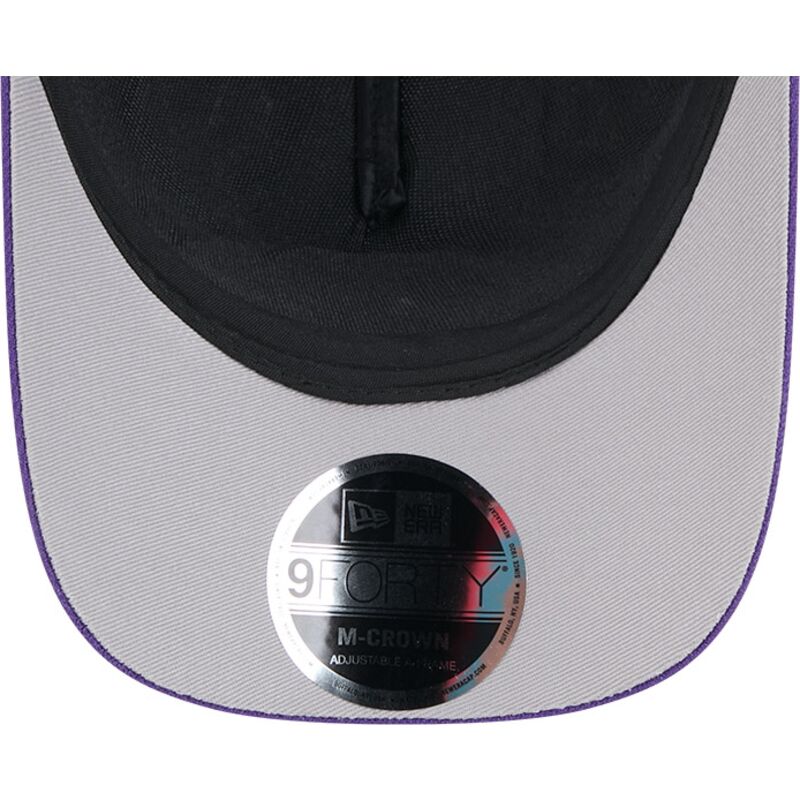 cappello-curvo-viola-snapback-9forty-m-crown-a-frame-all-over-dei-los-angeles-lakers-nba-di-new-era
