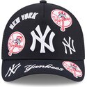 cappello-curvo-blu-marino-snapback-9forty-m-crown-a-frame-all-over-dei-new-york-yankees-mlb-di-new-era