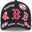 cappello-curvo-blu-marino-snapback-9forty-m-crown-a-frame-all-over-dei-boston-red-sox-mlb-di-new-era