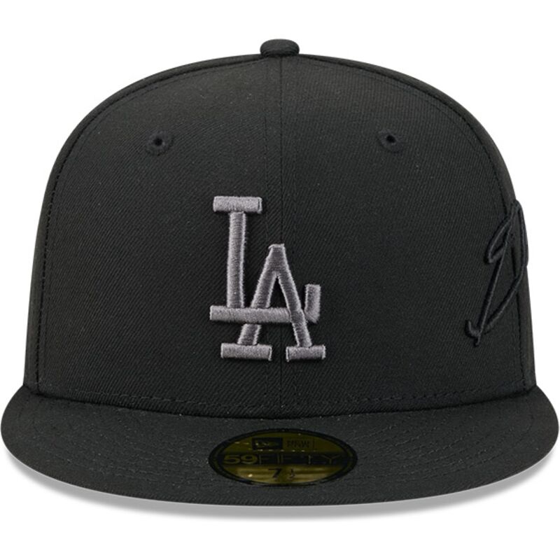 mutzen-flach-schwarz-angepasst-59fifty-side-script-der-los-angeles-dodgers-mlb-von-new-era