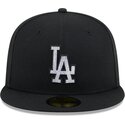cappello-piatto-nero-aderente-59fifty-rhinestone-dei-los-angeles-dodgers-mlb-di-new-era