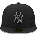 mutzen-flach-schwarz-angepasst-59fifty-side-script-der-new-york-yankees-mlb-von-new-era