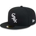cappello-piatto-nero-aderente-59fifty-rhinestone-badge-dei-chicago-white-sox-mlb-di-new-era