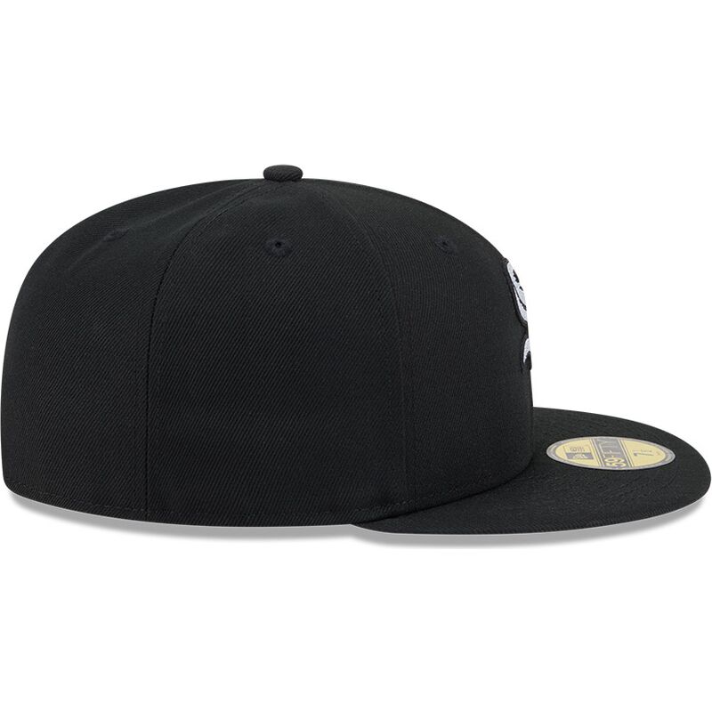 cappello-piatto-nero-aderente-59fifty-rhinestone-badge-dei-chicago-white-sox-mlb-di-new-era