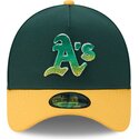casquette-courbee-verte-et-jaune-snapback-9forty-a-frame-na-lifestyle-f1-oakland-athletics-mlb-new-era