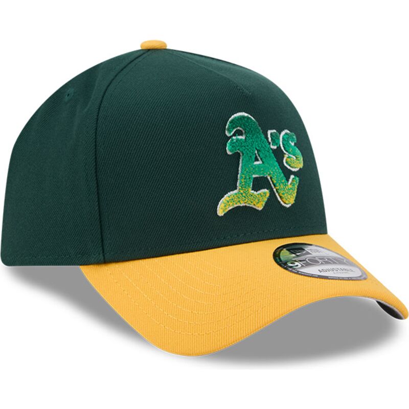 cappello-curvo-verde-snapback-9forty-a-frame-na-lifestyle-f1-dei-oakland-athletics-mlb-di-new-era