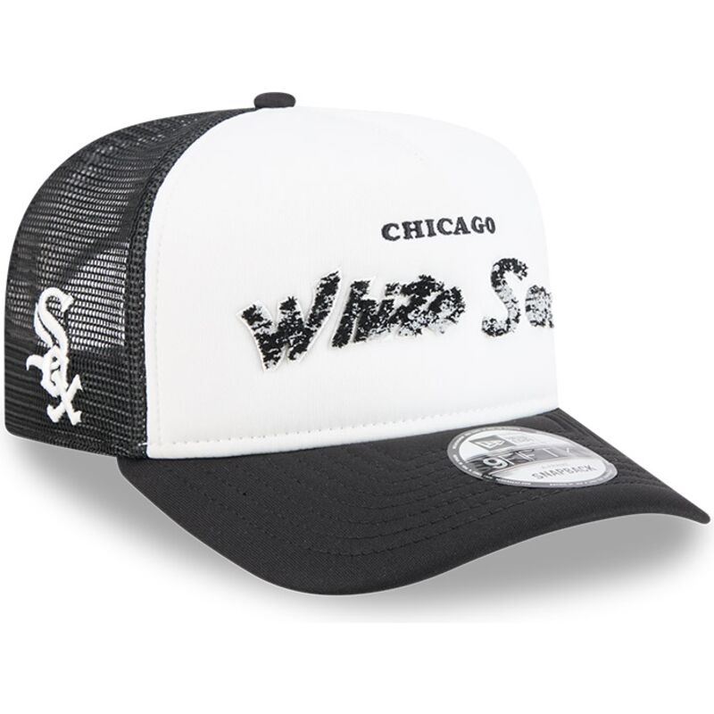 cappello-curvo-nero-snapback-9fifty-a-frame-na-lifestyle-f1-dei-chicago-white-sox-mlb-di-new-era