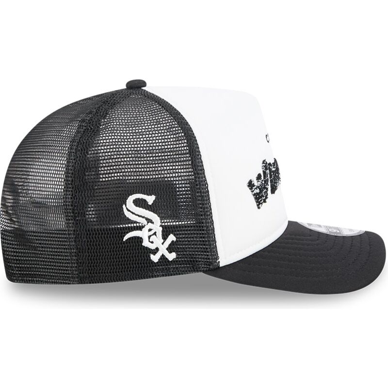 cappello-curvo-nero-snapback-9fifty-a-frame-na-lifestyle-f1-dei-chicago-white-sox-mlb-di-new-era